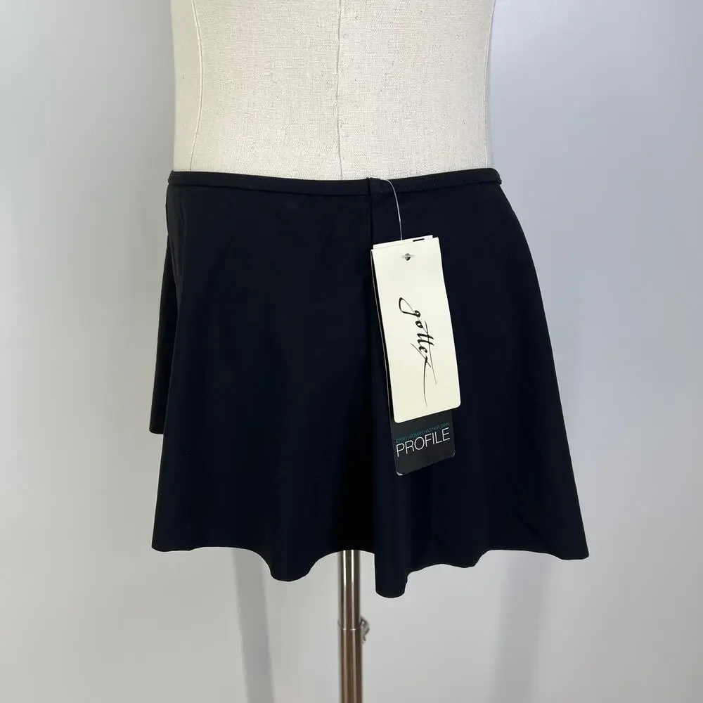 Profile by Gottex Bikini Skirt Swim Bottom Black